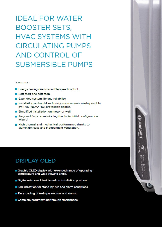 NASTEC MIDA 205-0110 Pump Inverter with Wall Mounting Kit