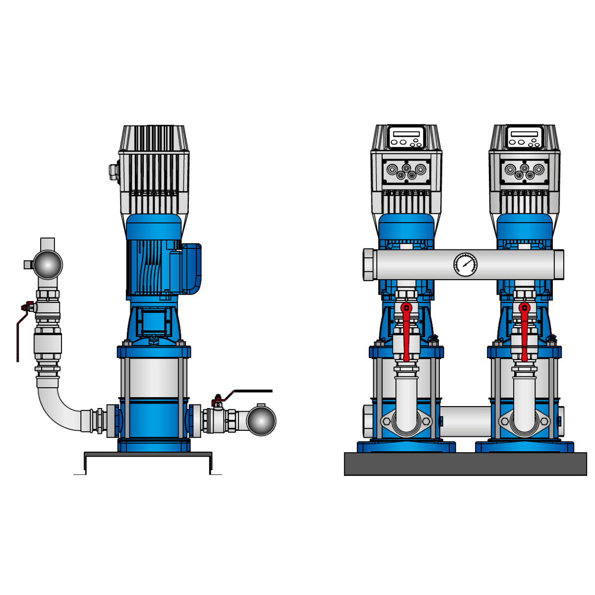 FOURGROUP E-DRIVE Booster System – 2 Pumps – Model C15 (2x 2Hp)