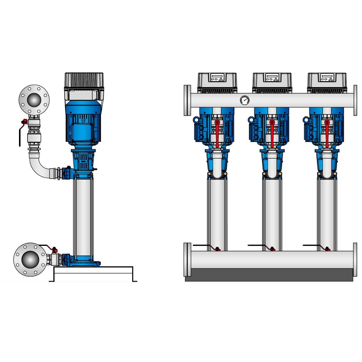 FOURGROUP E-DRIVE Booster System – 3 Pumps – Model F-C24 (3x 3Hp)