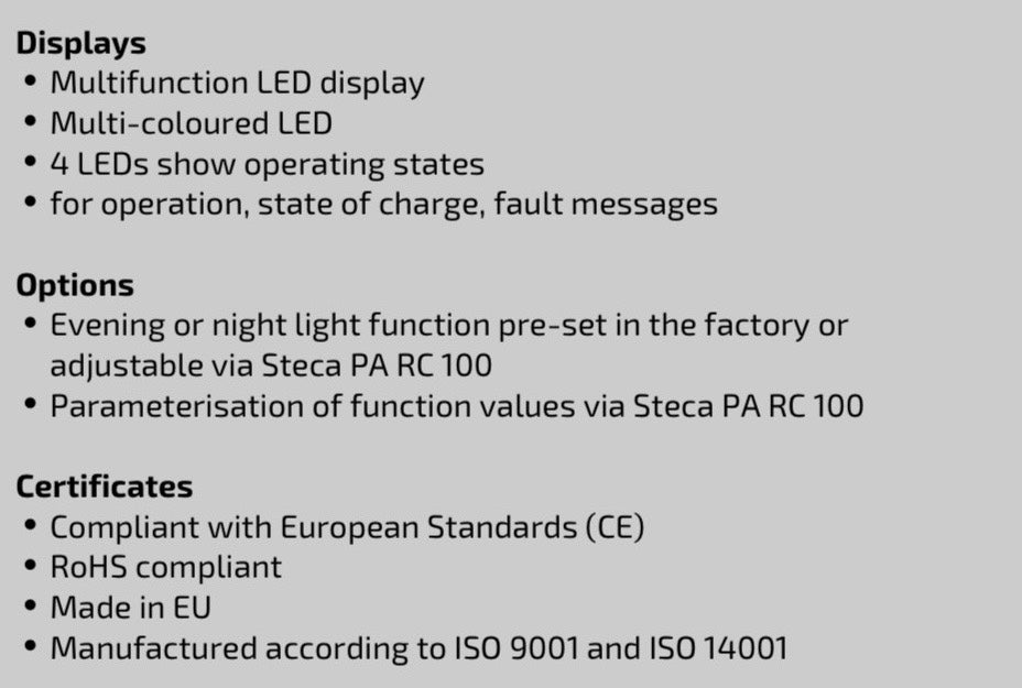 STECA Solsum 4040 Solar Charge Controller 12/24V 40A