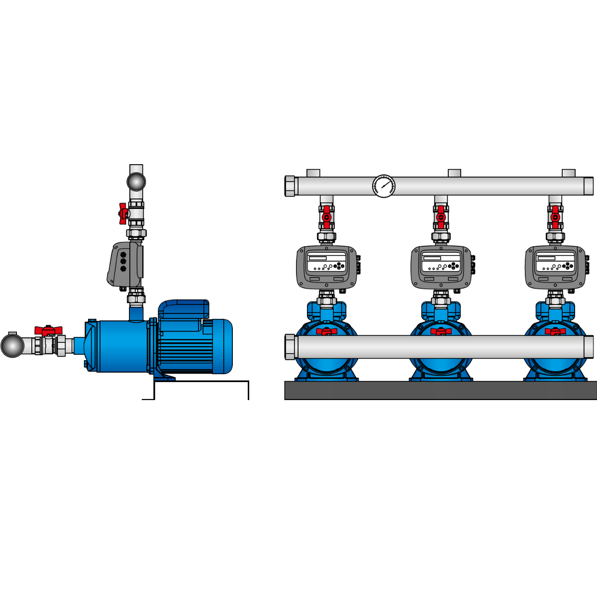 FOURGROUP W-DRIVE Booster System – 3 Pumps – Model F16 (3x 2Hp)